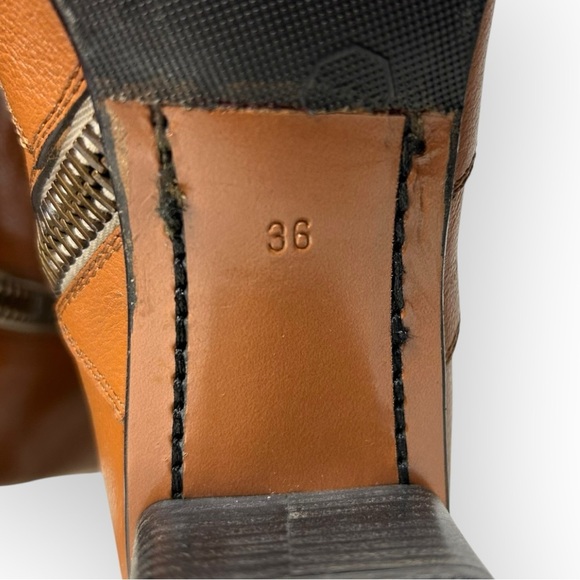 Chloé Lexie Seamed Leather Short Boot in Tan 36 - Picture 11 of 12